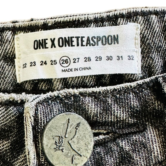 One Teaspoon High Waist Bonita Denim Shorts - Picture 5 of 11